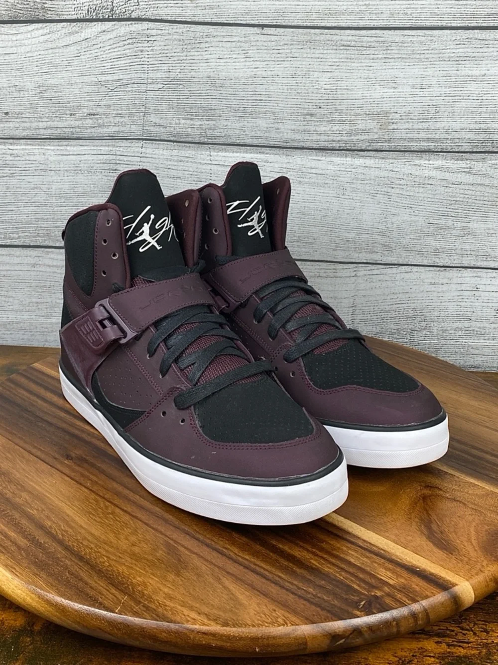 Jordan Flight 45 V Deep Burgundy Black High Top Shoes 683366-609 Men’s Size 12